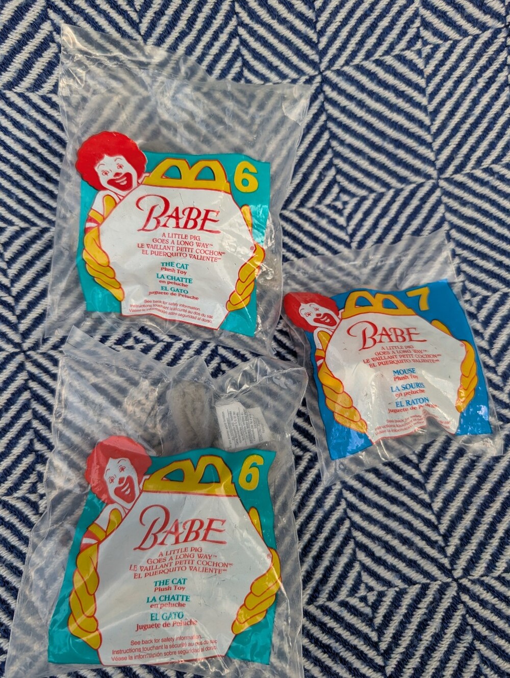 McDonald's Happy Meal Babe Plush Toys - Set Of 3 - New In Bag
